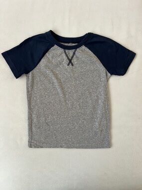 jumping beans Gray Body Navy Raglan Short Sleeve Tee